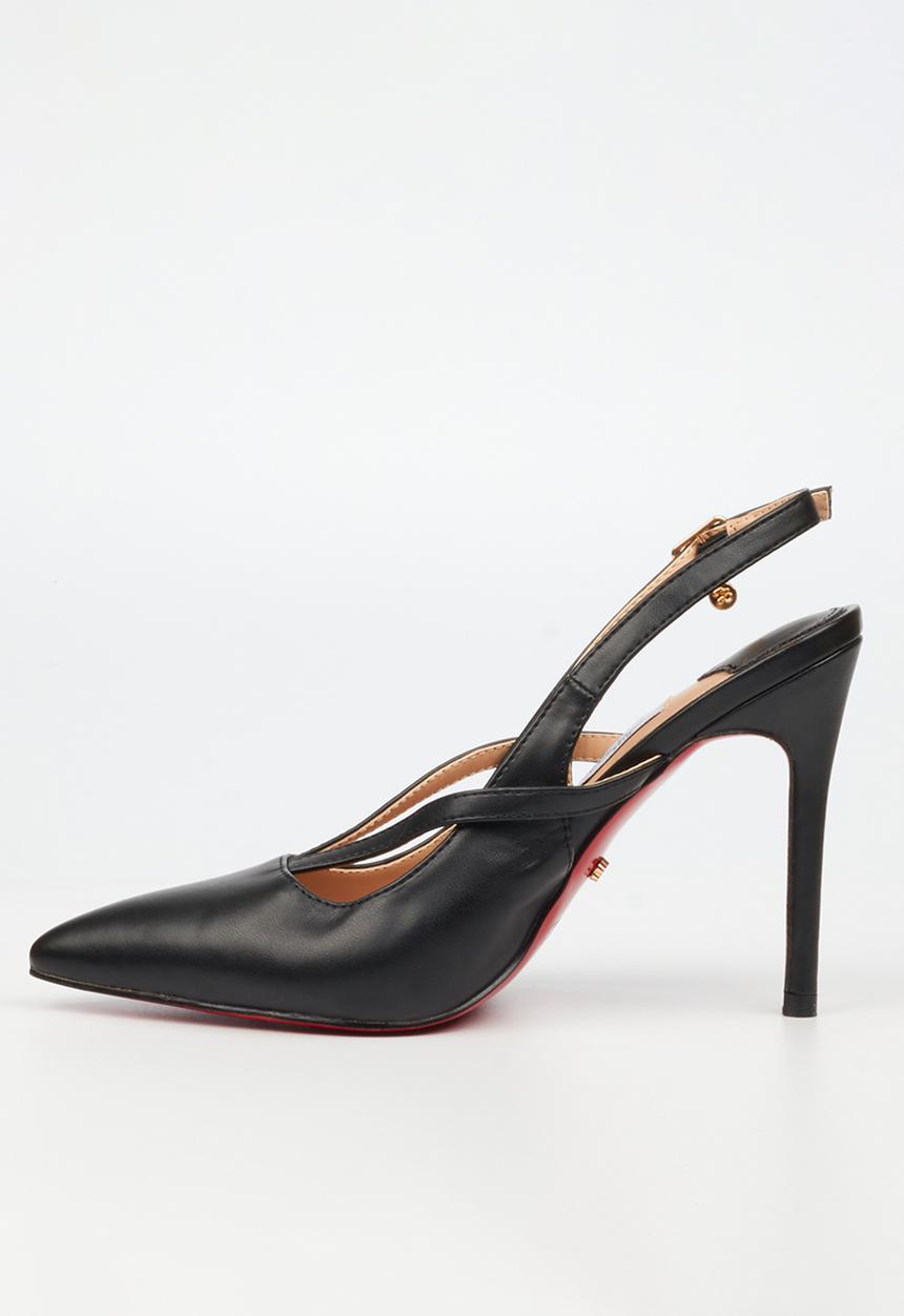 Miss Black - Lola 60 slingback court heel - black