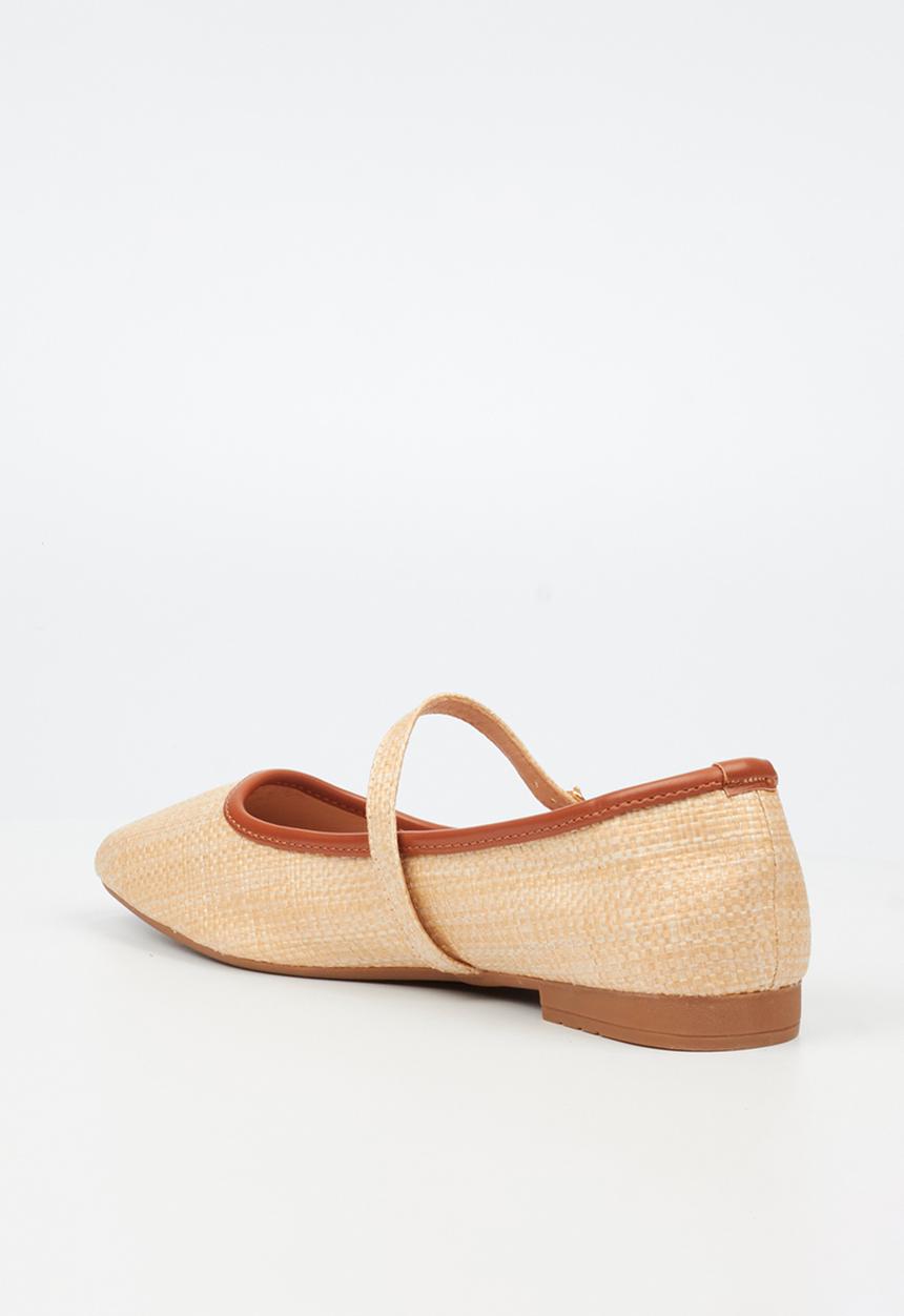 Miss Black - Saga 2 baby doll raffia pump - natural