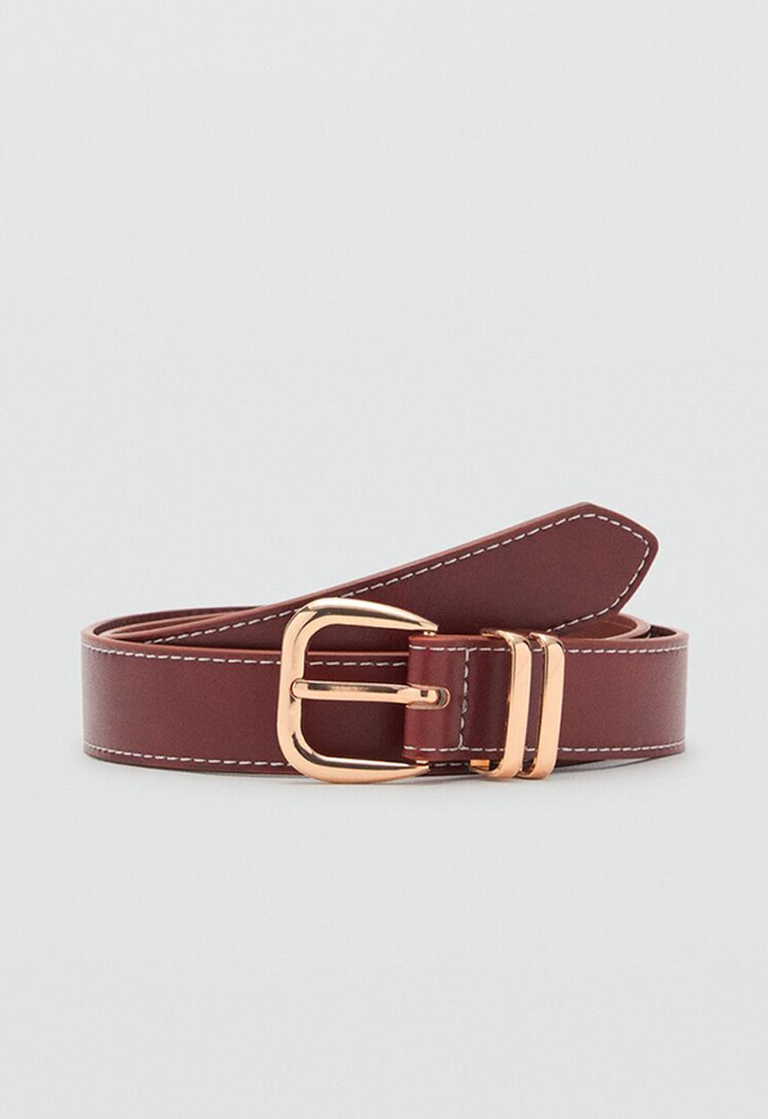 MANGO - Cinturon Bella Belt - Dark Brown