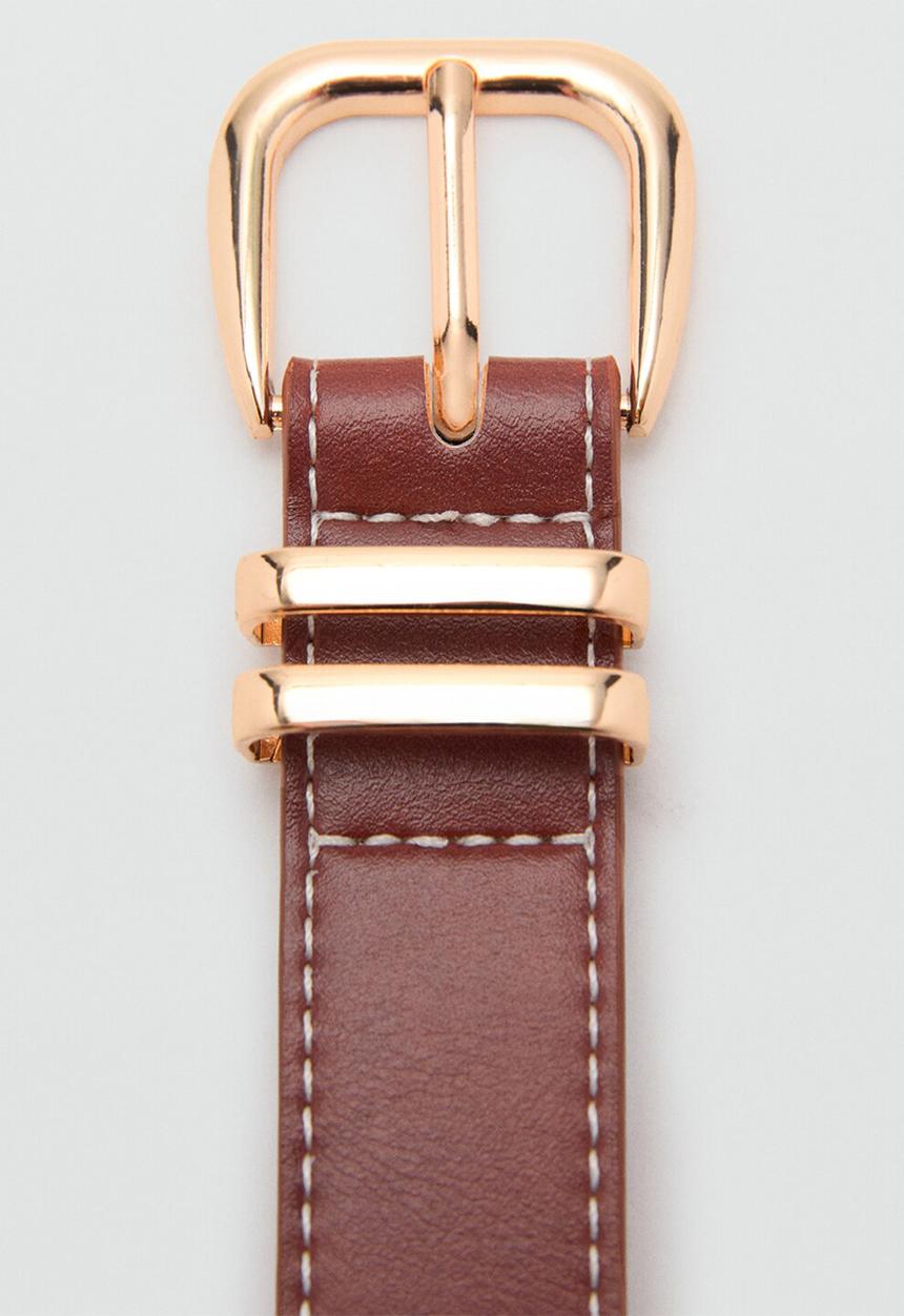 MANGO - Cinturon Bella Belt - Dark Brown