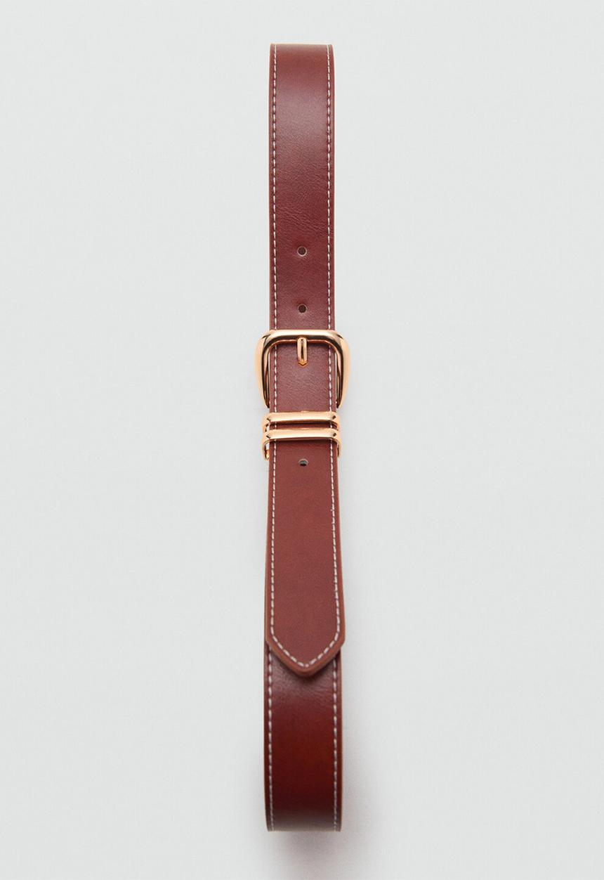 MANGO - Cinturon Bella Belt - Dark Brown