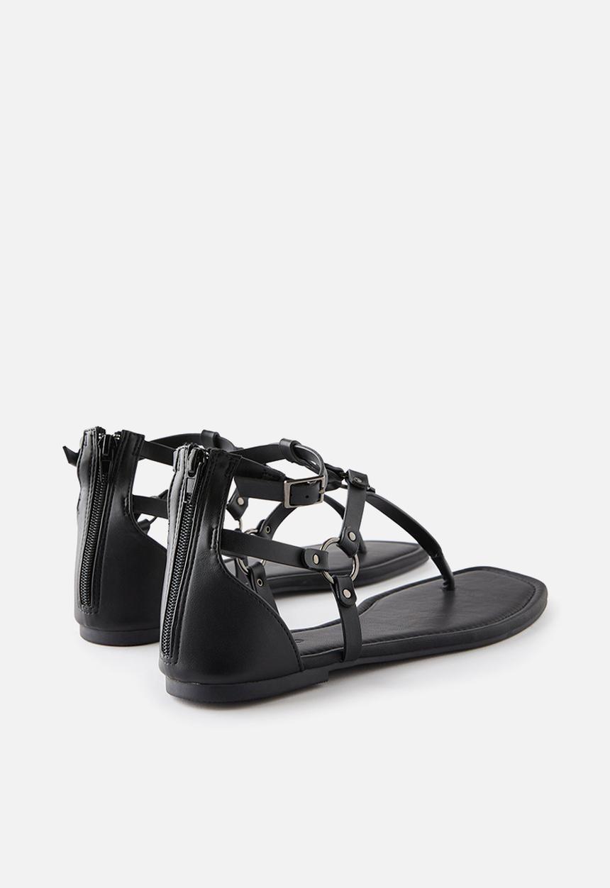 Cotton On - Riley moto sandal - black