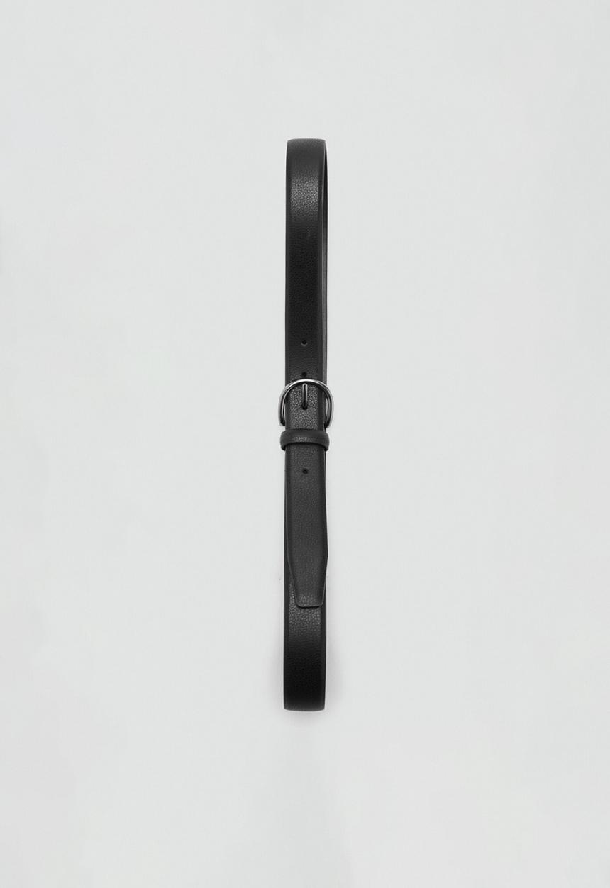 MANGO - Cinturon Tumble Belt - Black