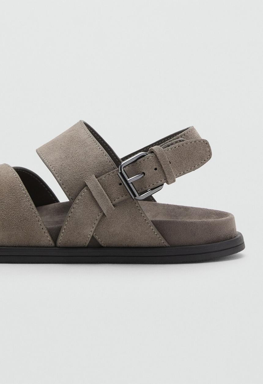 MANGO - Sandalia biosuede - Light Pastel Brown