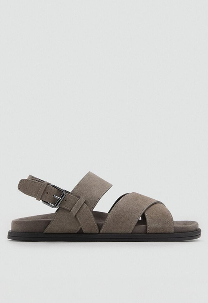 MANGO - Sandalia biosuede - Light Pastel Brown