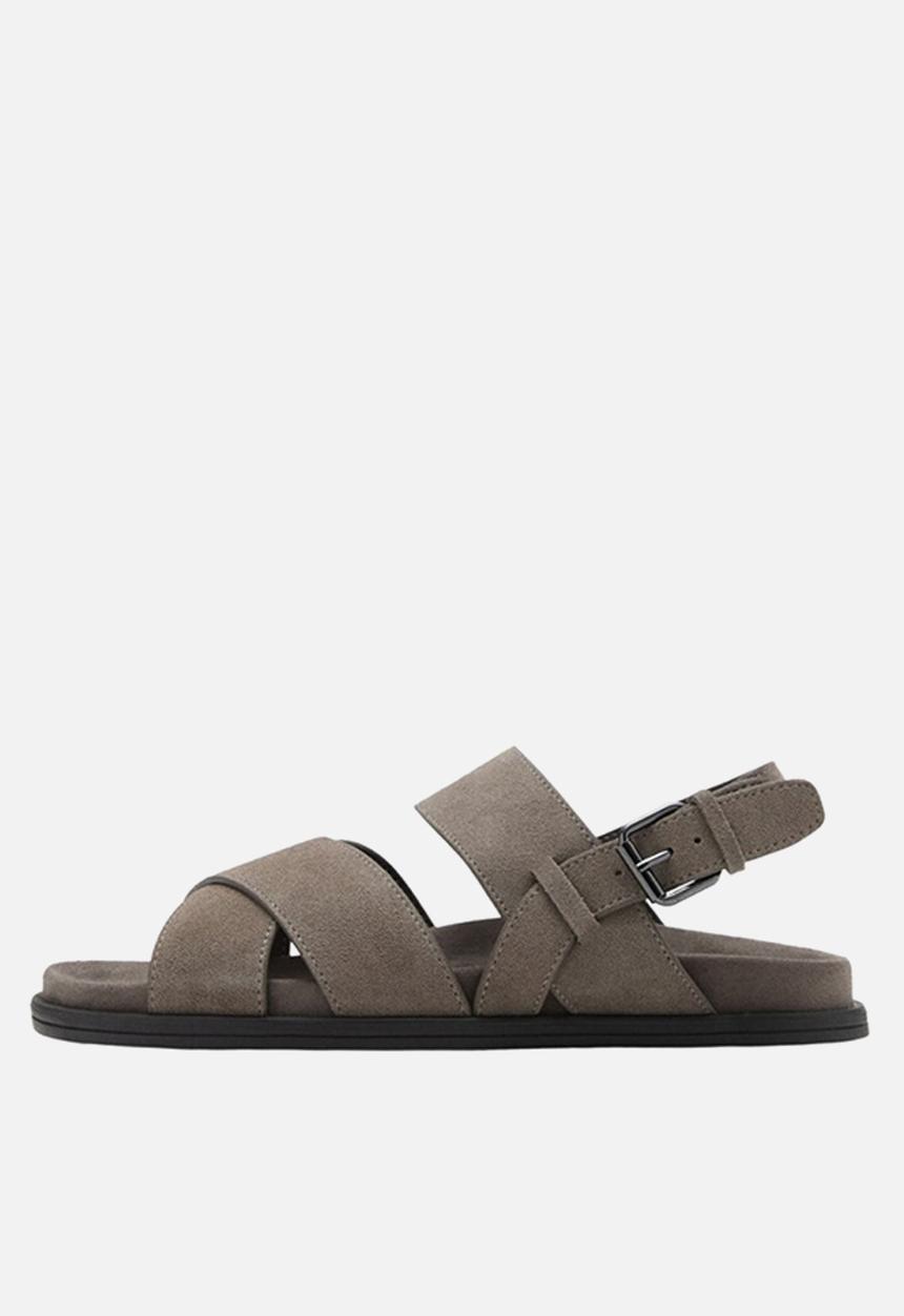 MANGO - Sandalia biosuede - Light Pastel Brown