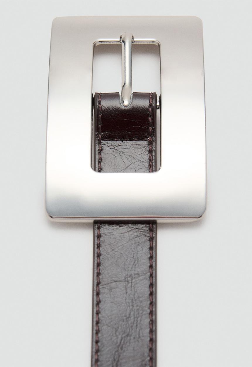 MANGO - Mirror belt-dark brown
