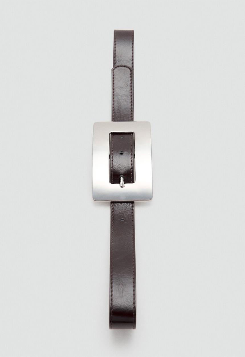 MANGO - Mirror belt-dark brown