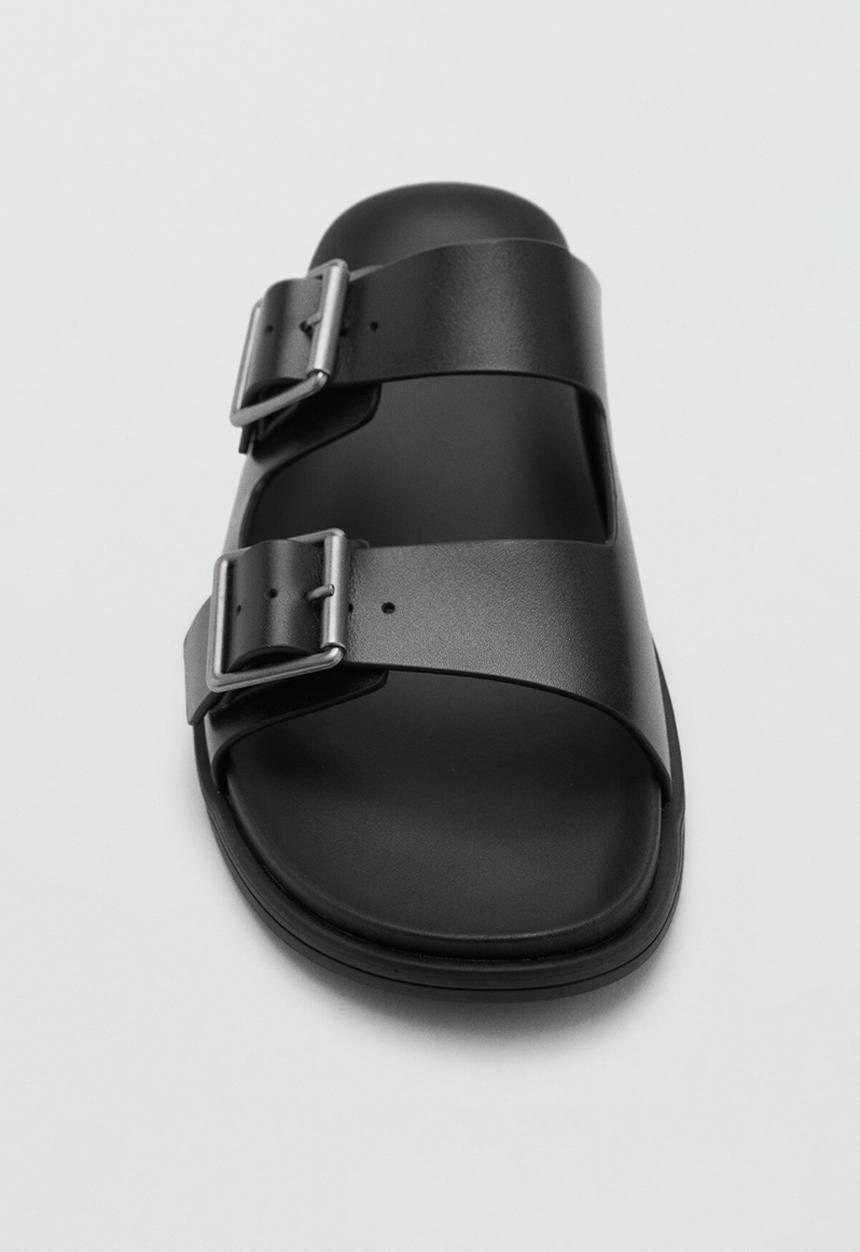 MANGO - Sandalia buckle - black 