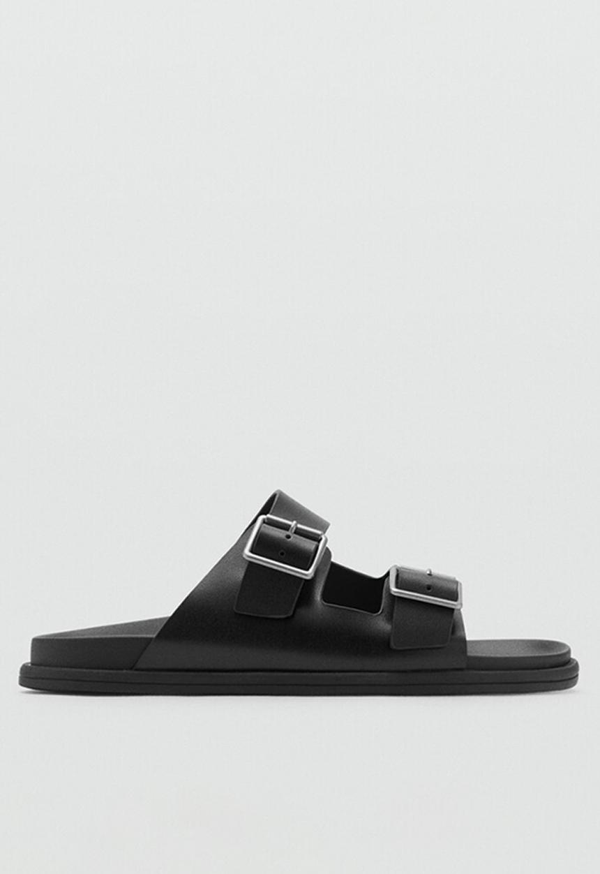 MANGO - Sandalia buckle - black 