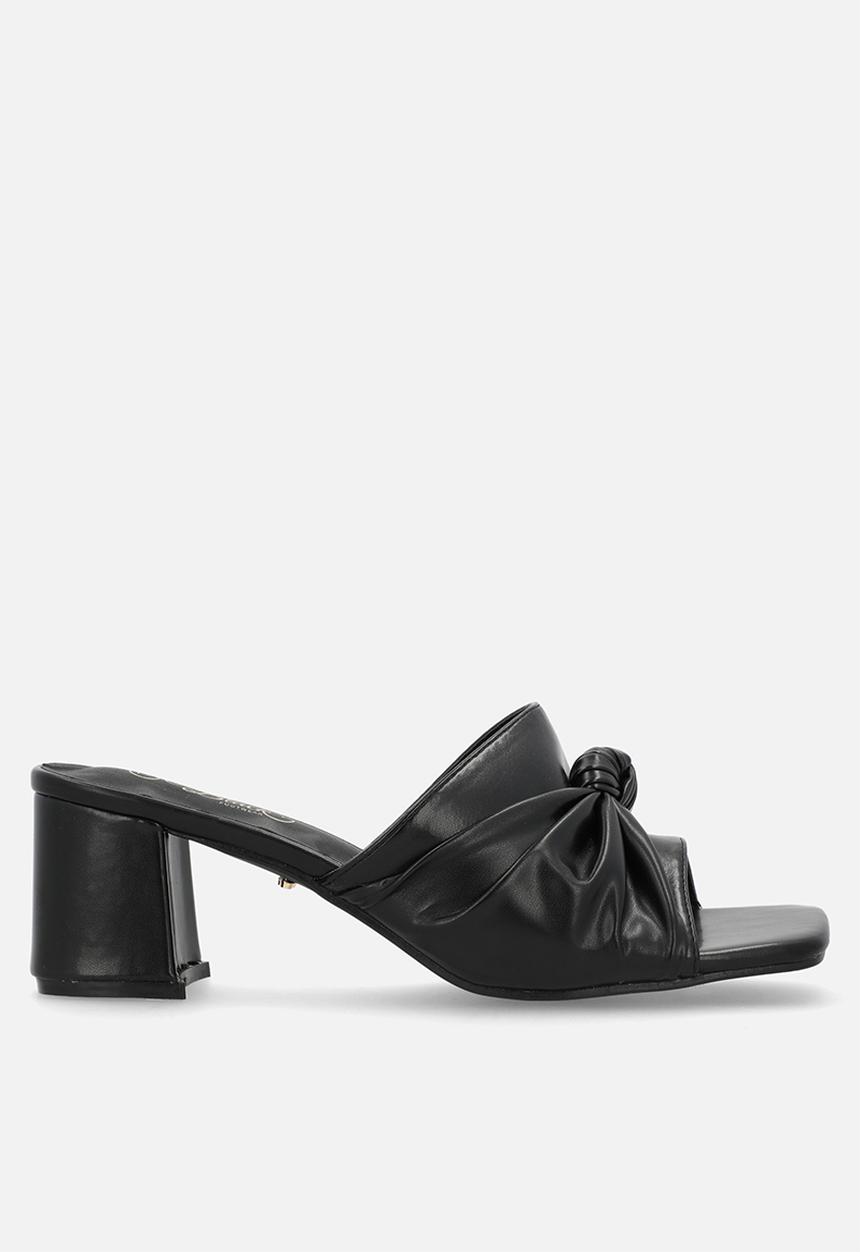 Miss Black - Nolwazi 1 block heel mule - black