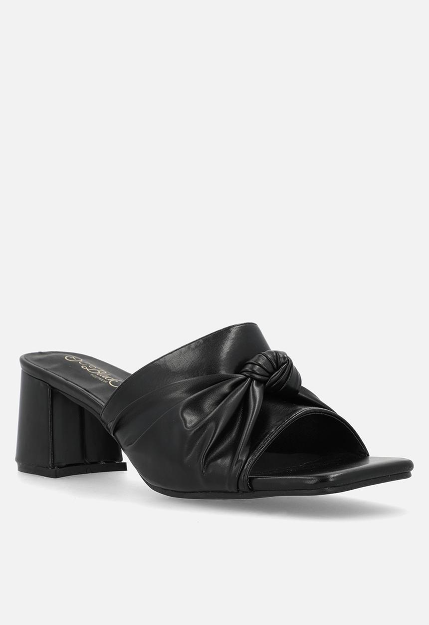 Miss Black - Nolwazi 1 block heel mule - black