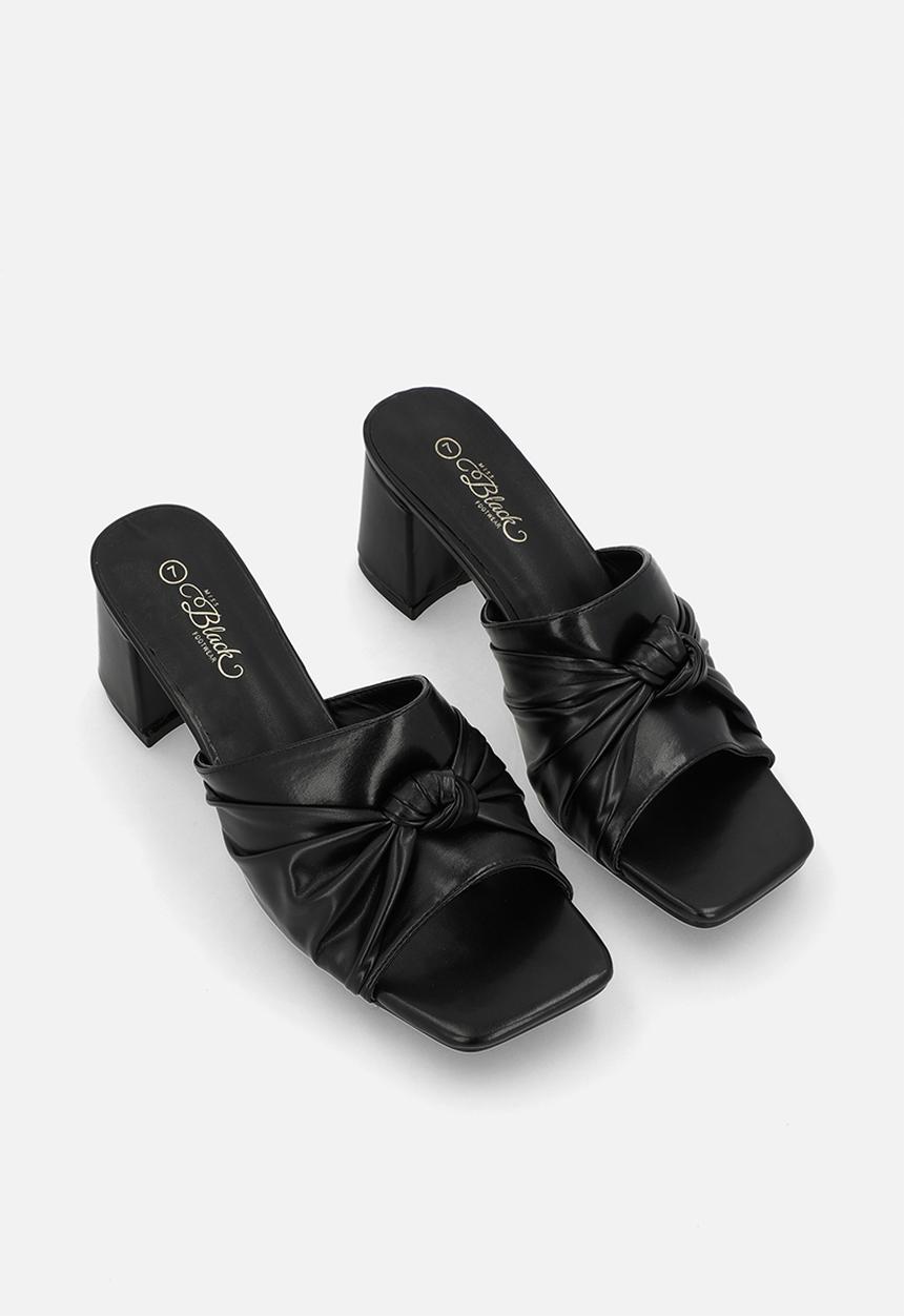 Miss Black - Nolwazi 1 block heel mule - black