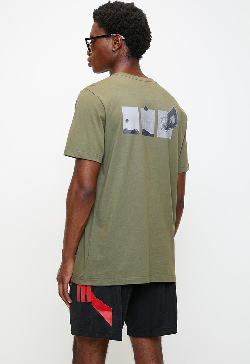 adidas Performance - Hoop Lens Tee - Olive strata