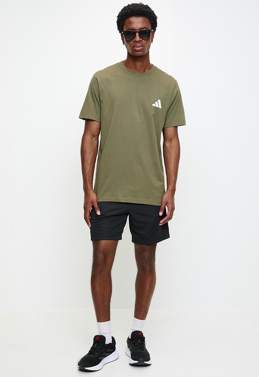 adidas Performance - Hoop Lens Tee - Olive strata