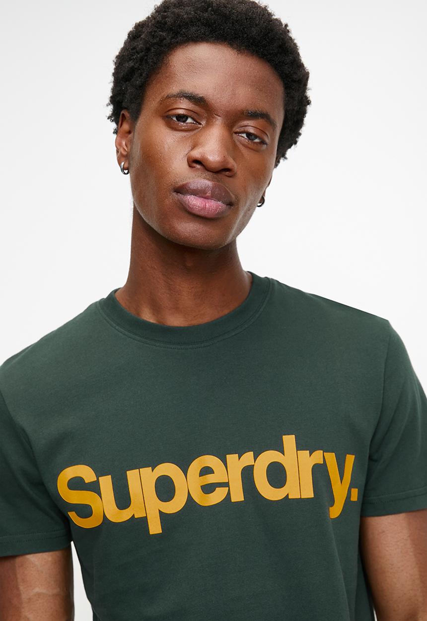 Superdry. - Core logo classic tee - Academy Dark Green