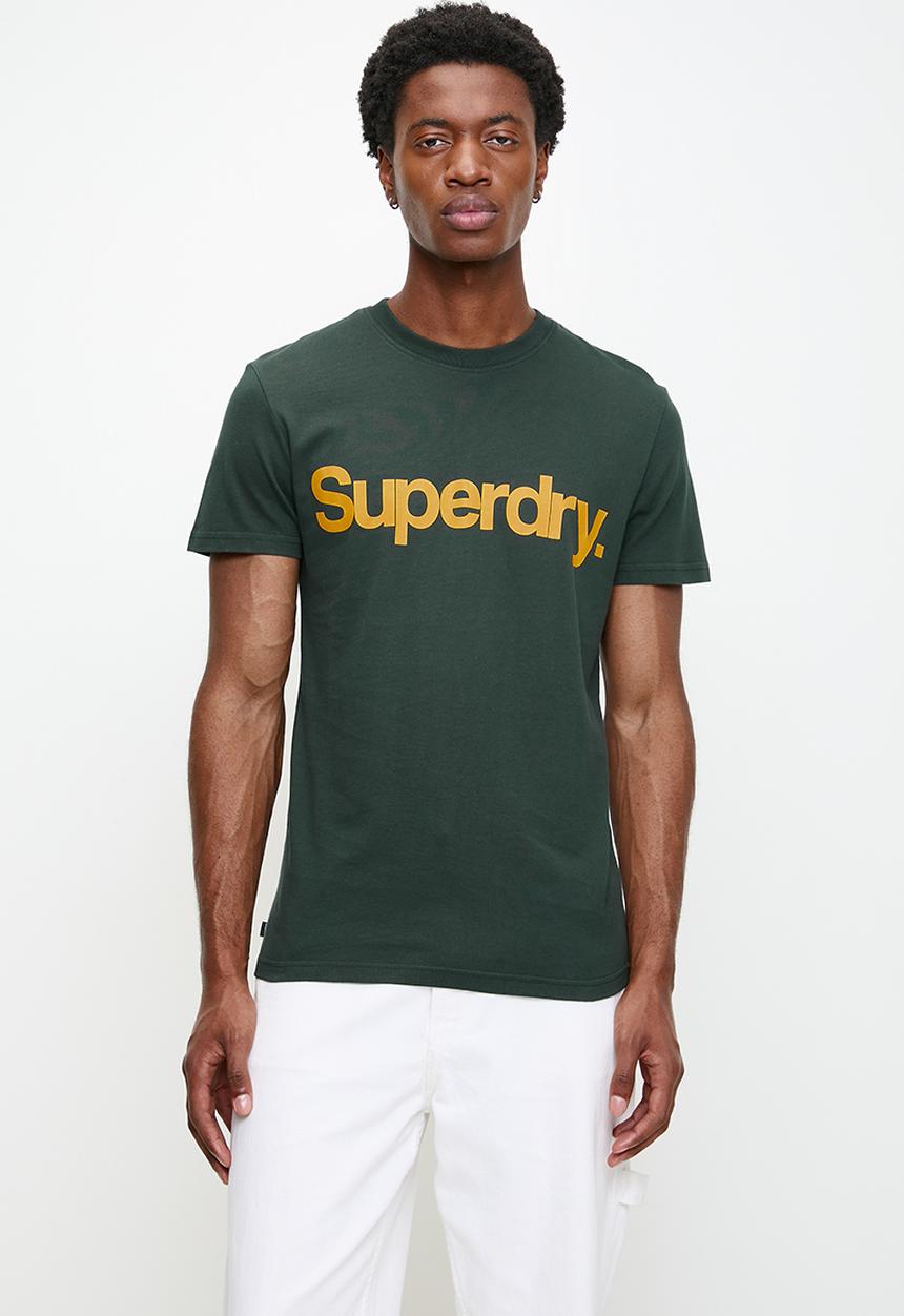Superdry. - Core logo classic tee - Academy Dark Green