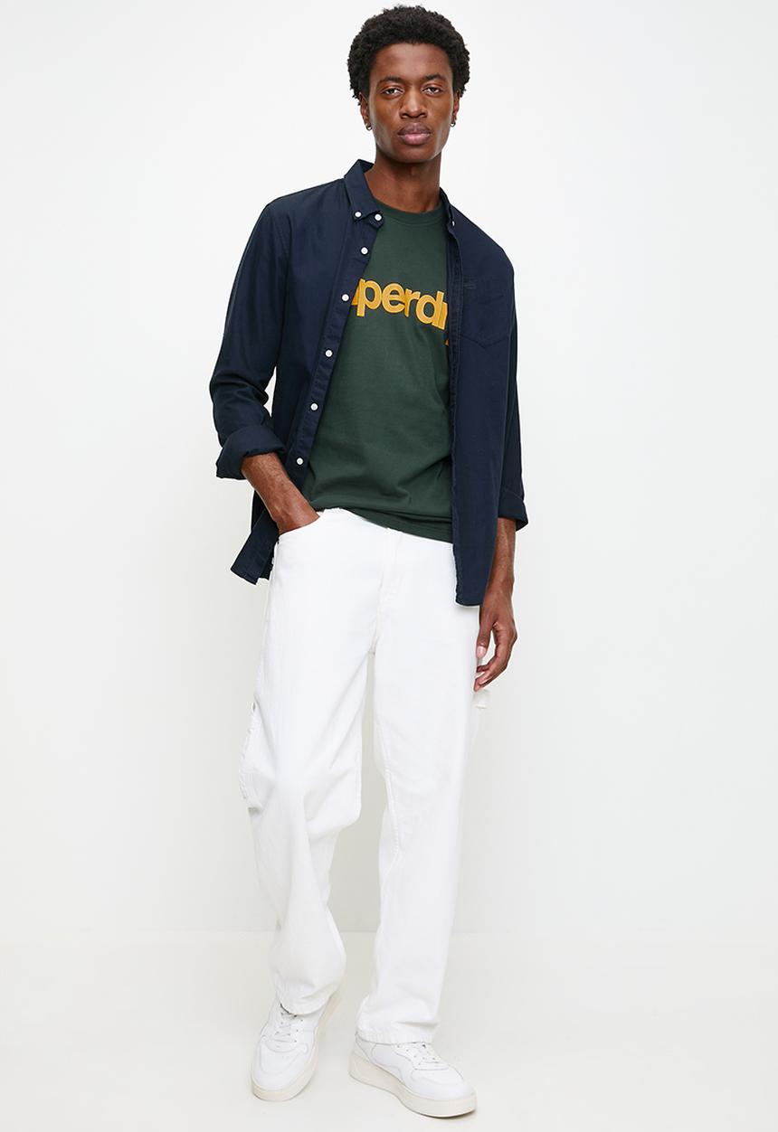 Superdry. - Core logo classic tee - Academy Dark Green