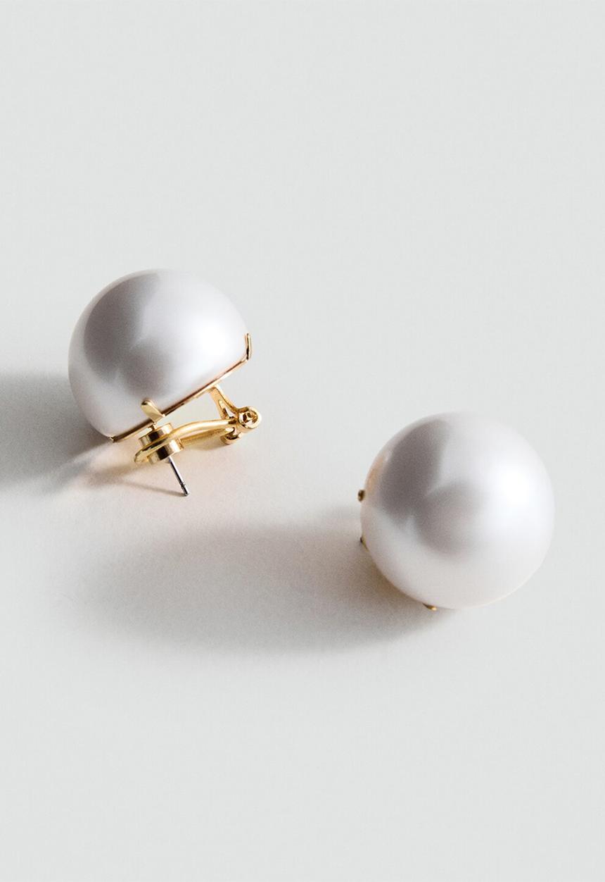 MANGO - Lidia earrings-white