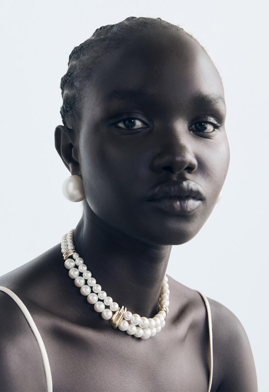 MANGO - Lidia earrings-white