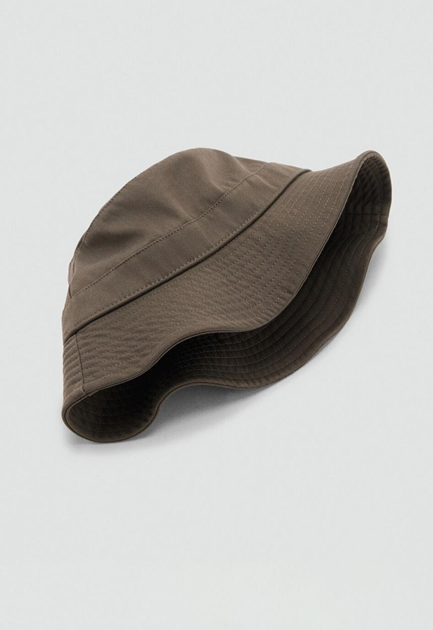 MANGO - Gorra Bucket Hat - Khaki