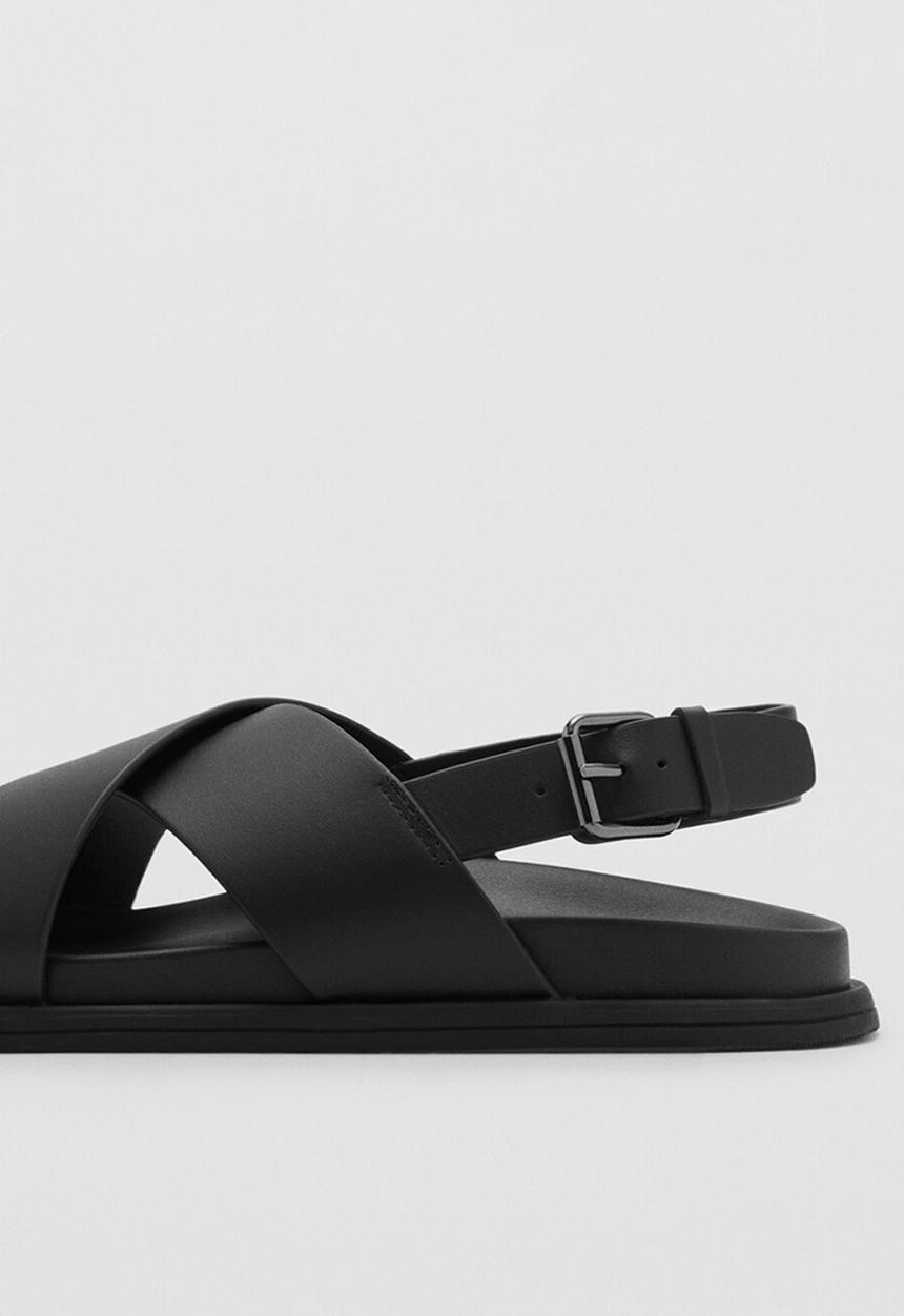 MANGO - Sandalia romana - black 