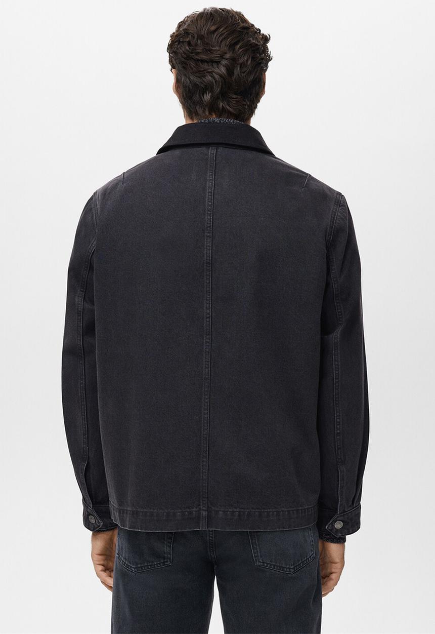 MANGO - Cazadora Lithia - Black Denim