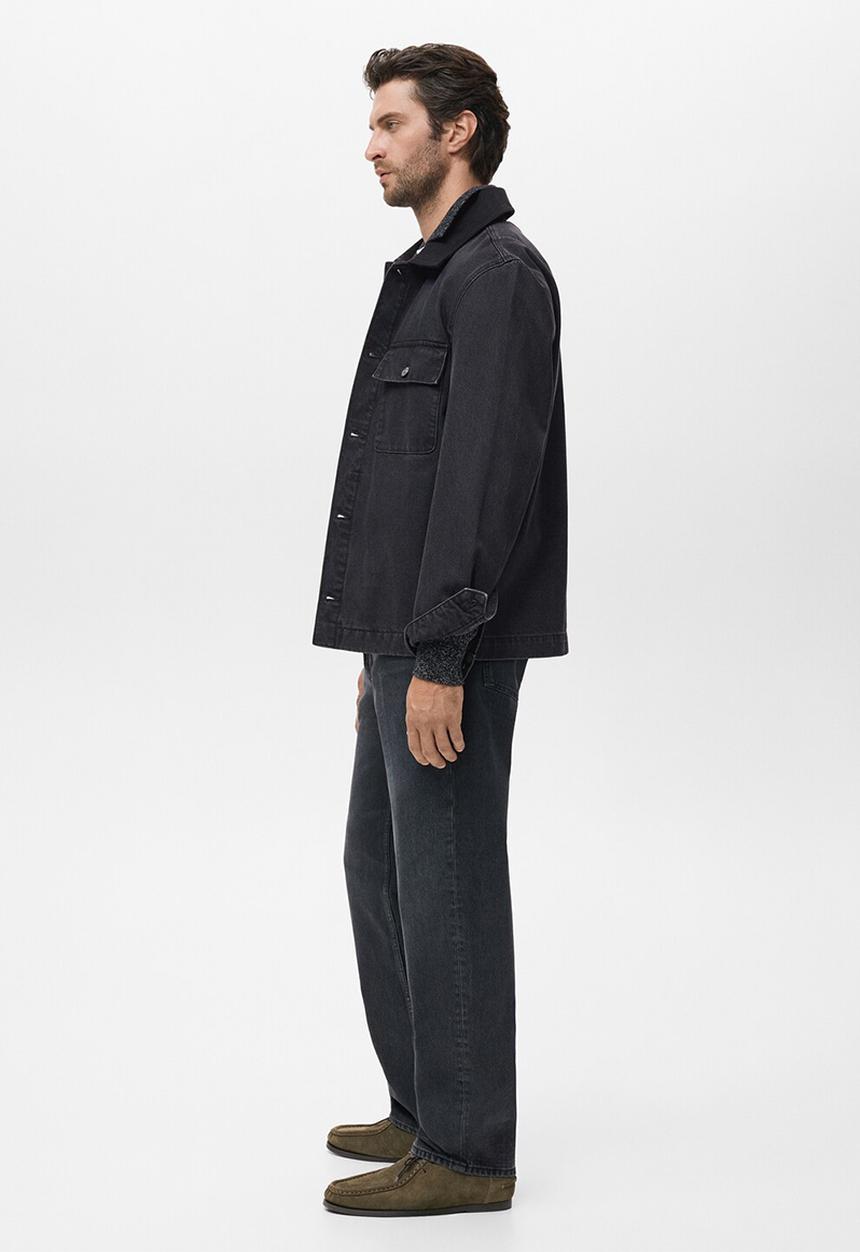 MANGO - Cazadora Lithia - Black Denim