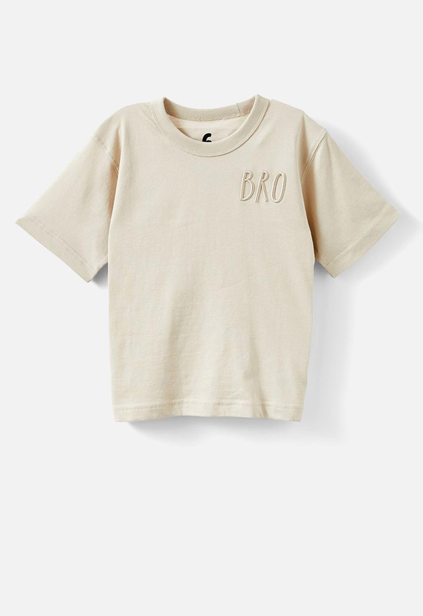 Cotton On - Jonny short sleeve graphic print tee - rainy day/bro