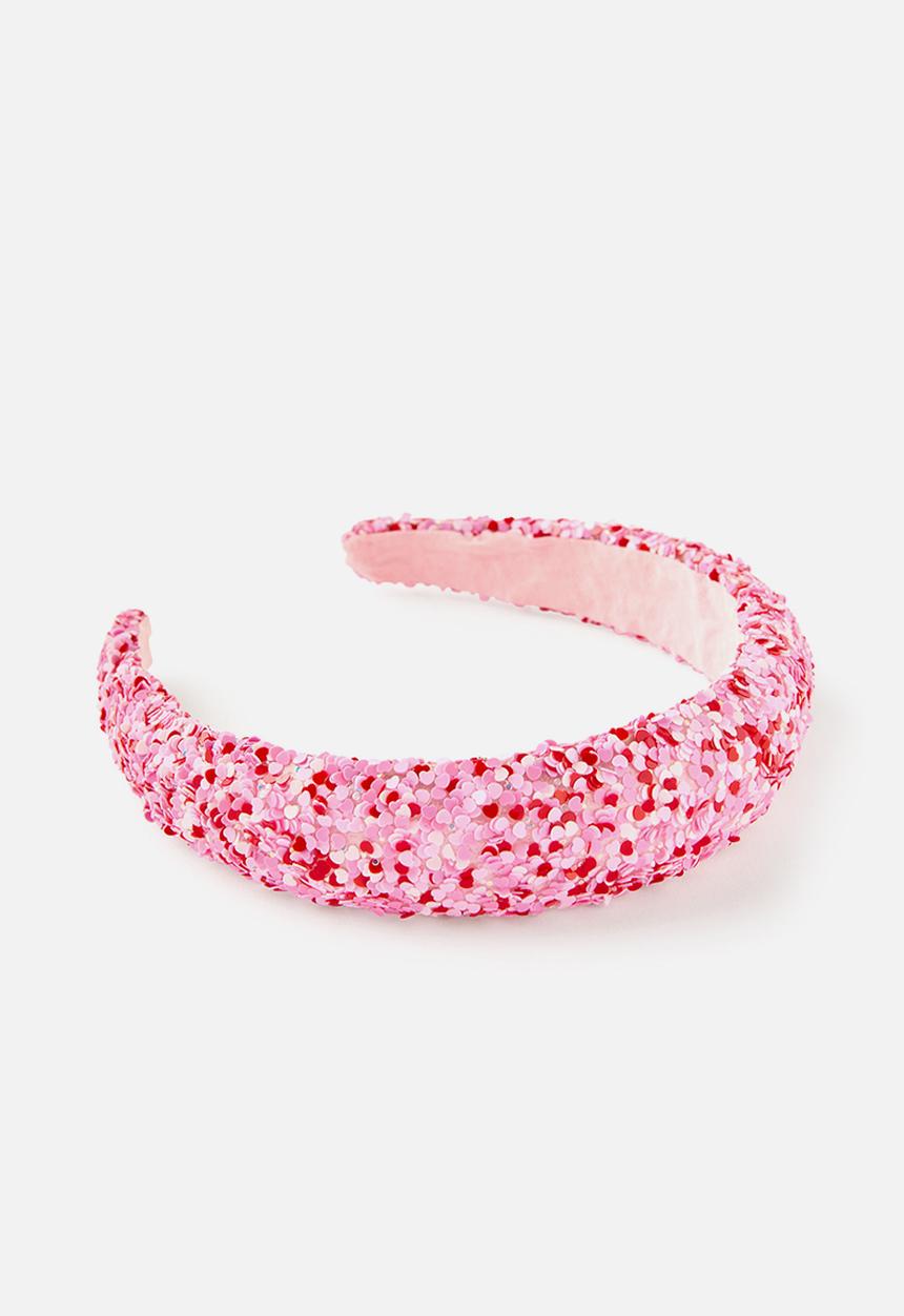 Cotton On - Sophia luxe headband - blush pink/heart sprinkles