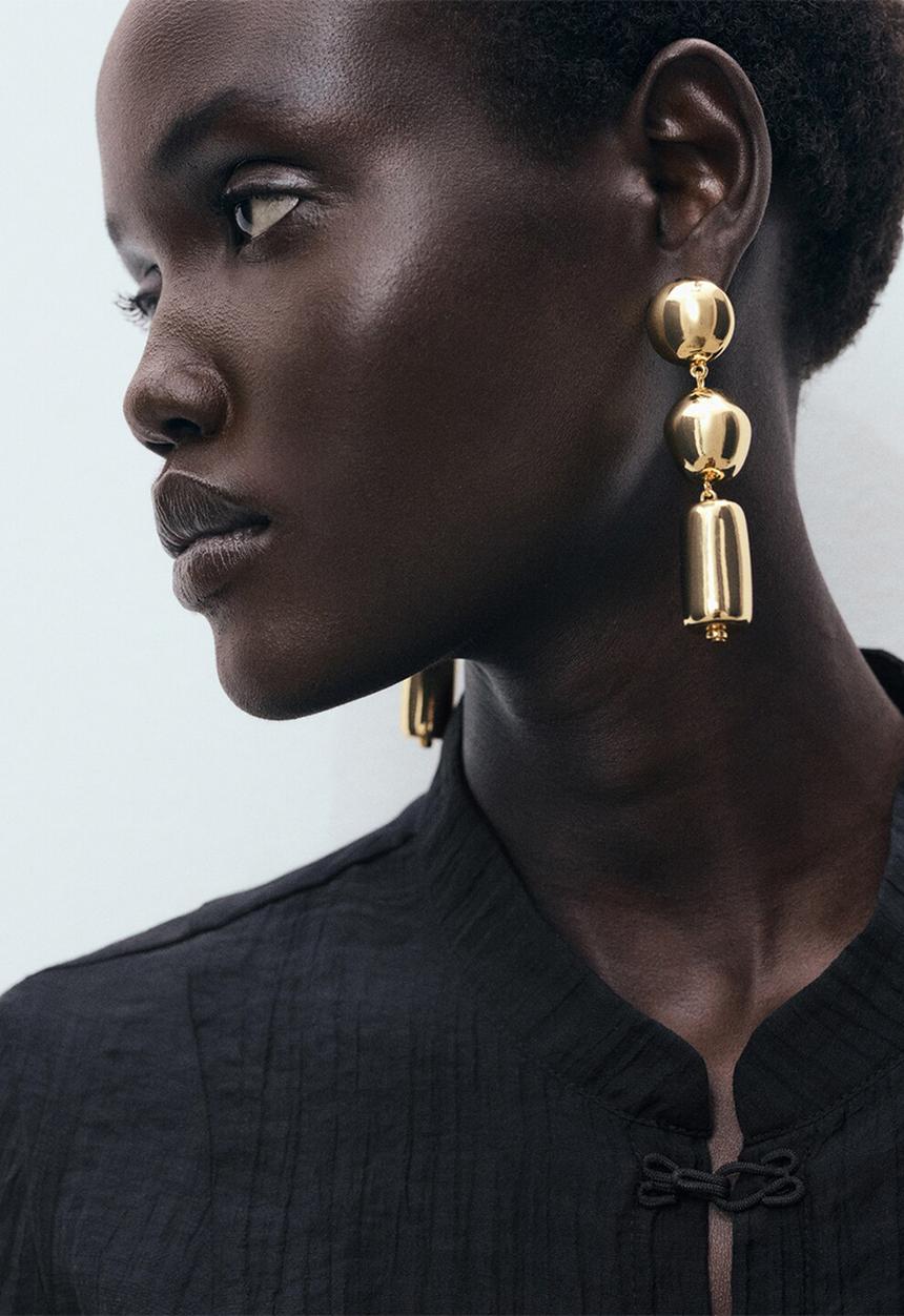 MANGO - Lara earrings-gold