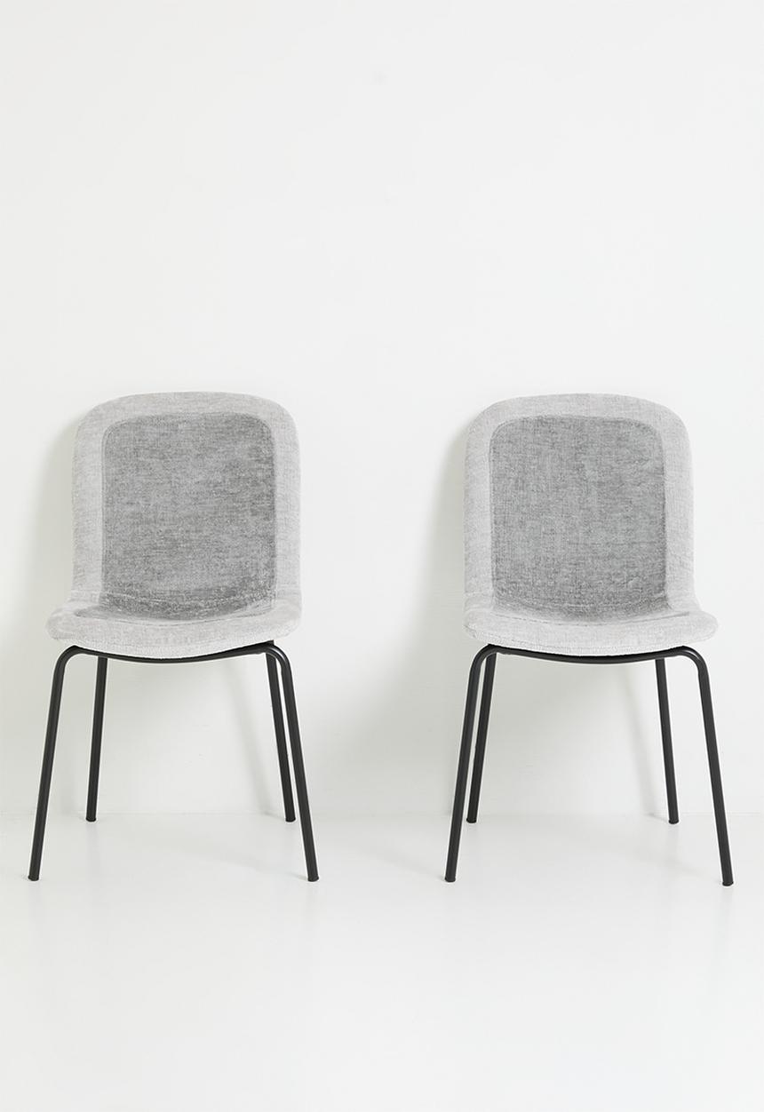 Sixth Floor - Rae dining chair set of 2 - grey