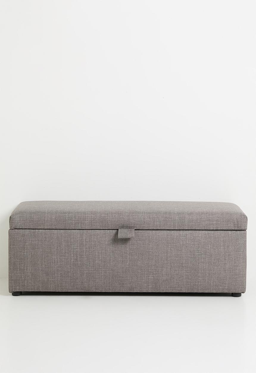 Sixth Floor - Oliver storage ottoman - Grey