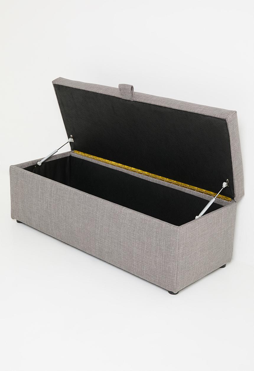Sixth Floor - Oliver storage ottoman - Grey