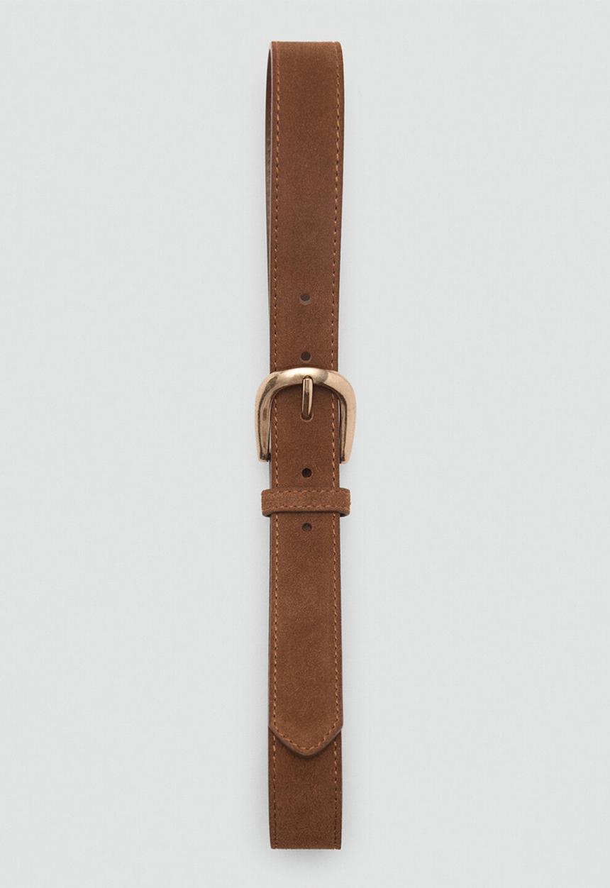 MANGO - Cinturon Karina Belt- Brown