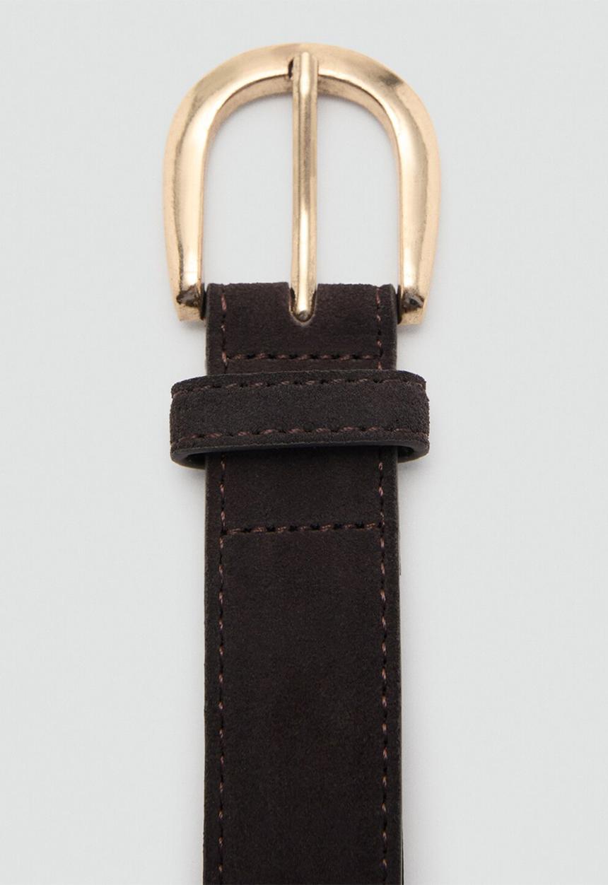 MANGO - Cinturon Karina Belt- Dark Brown