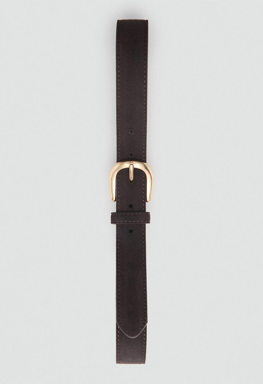 MANGO - Cinturon Karina Belt- Dark Brown
