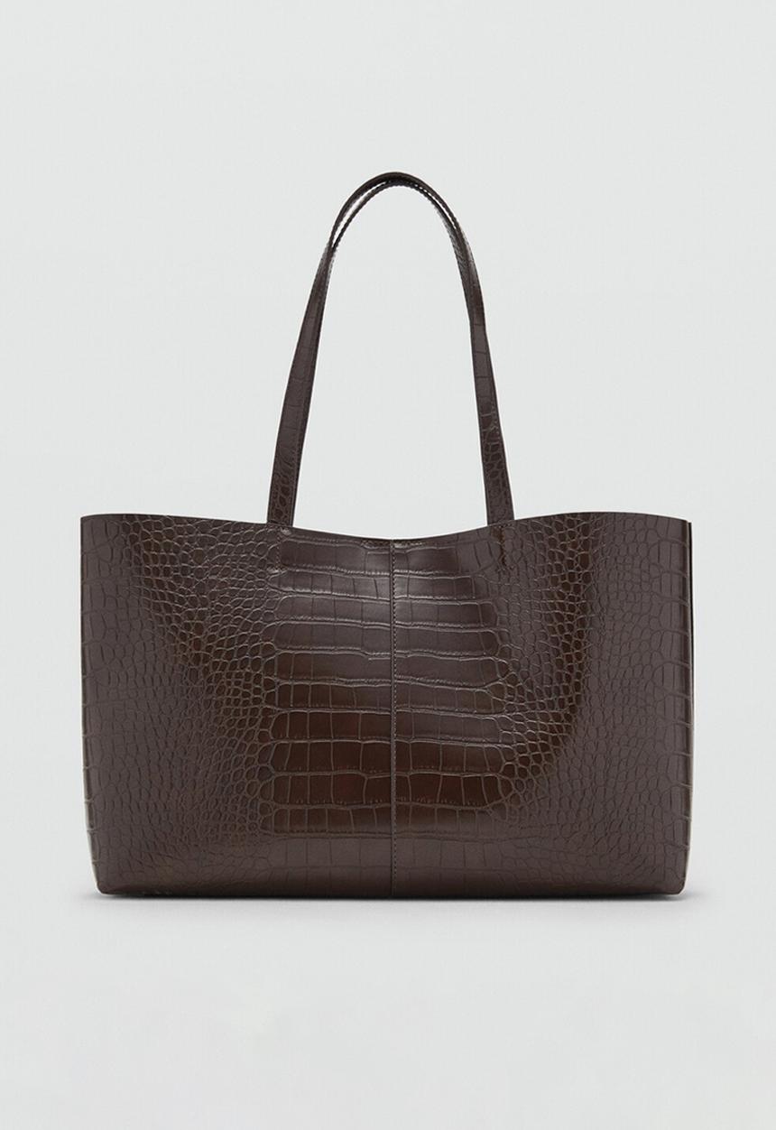 MANGO - Manu shoulder bag - dark brown