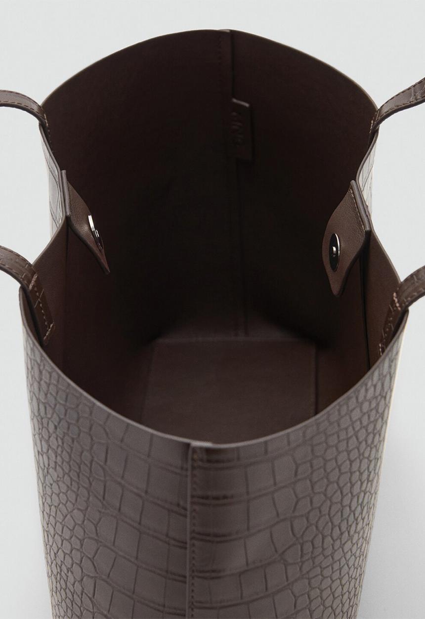 MANGO - Manu shoulder bag - dark brown