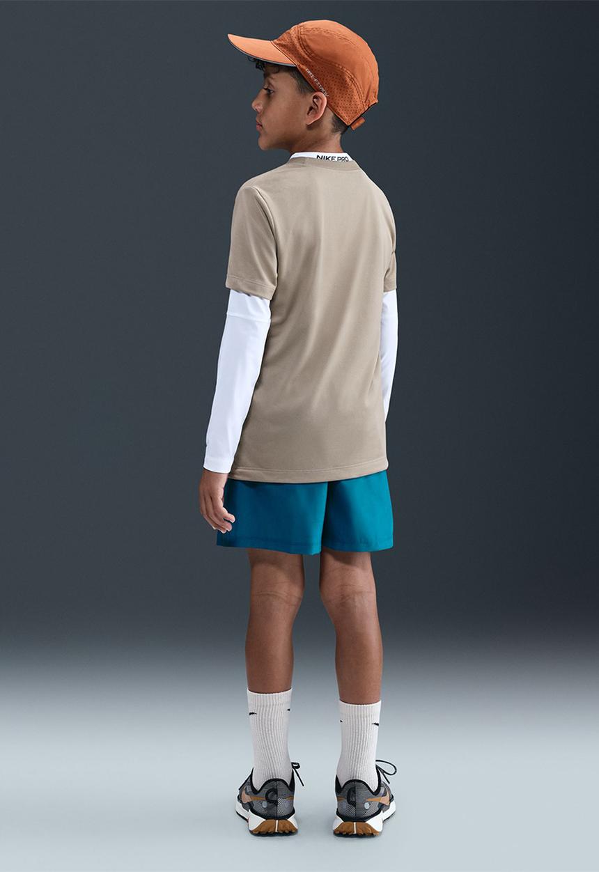 Nike - Boys Nike Dri-Fit Multi Woven Short - Green Abyss/White