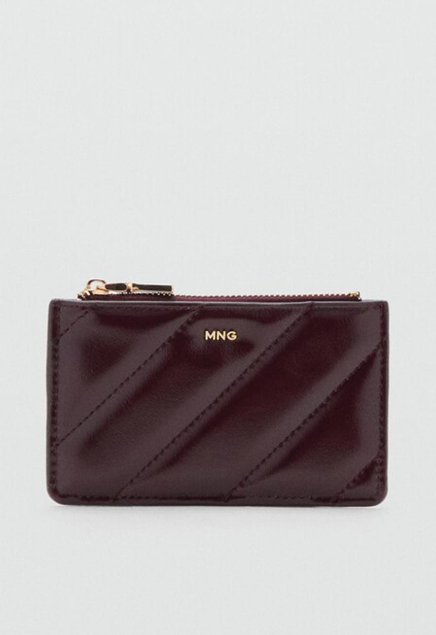 MANGO - Monedero P Diagonal Purse- Bordeaux