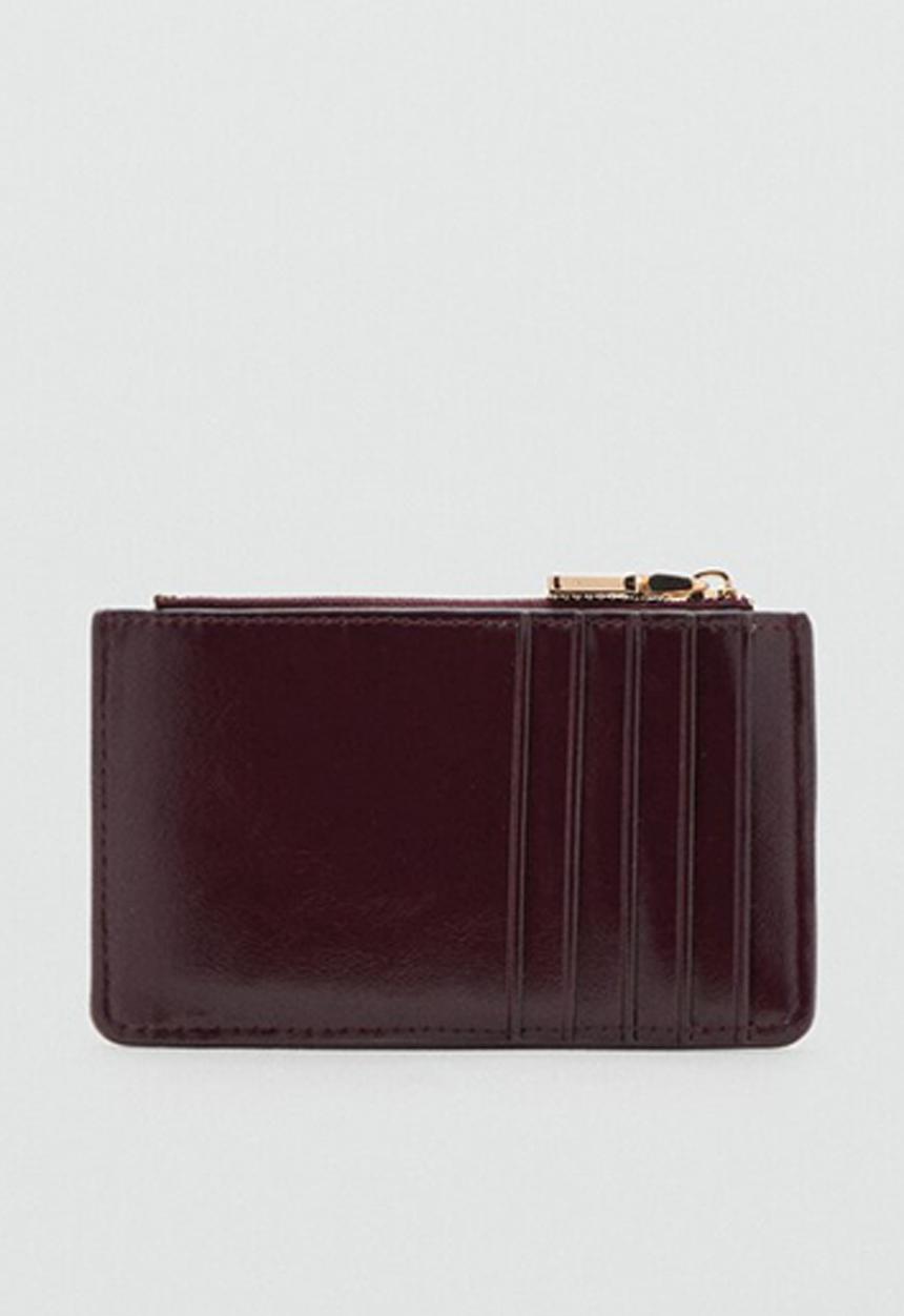 MANGO - Monedero P Diagonal Purse- Bordeaux