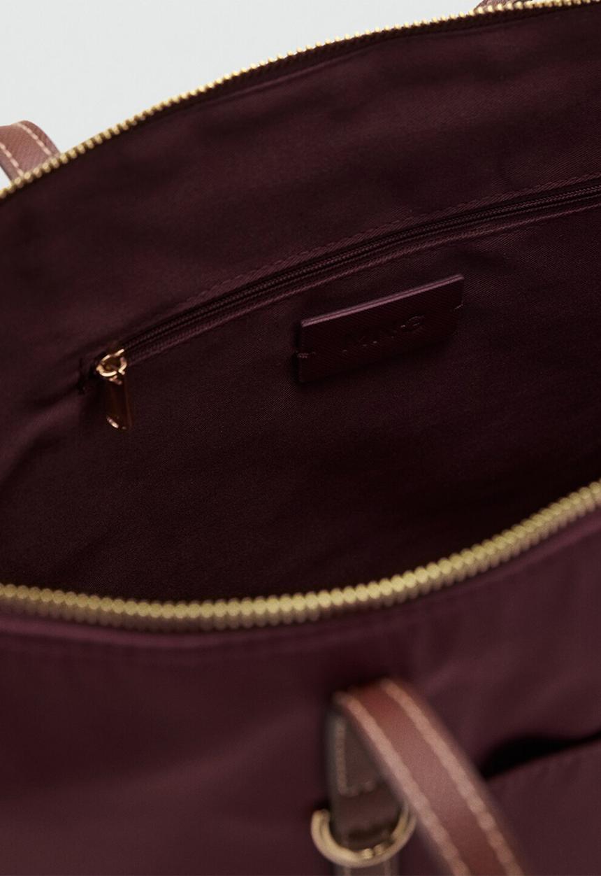 MANGO - Cobalt tote bag - dark red