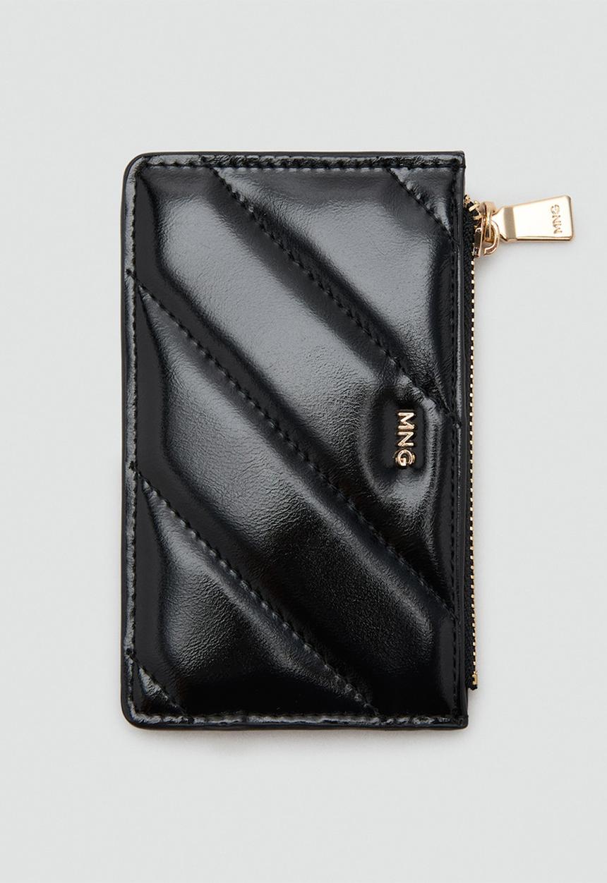 MANGO - Monedero P Diagonal Purse- Black