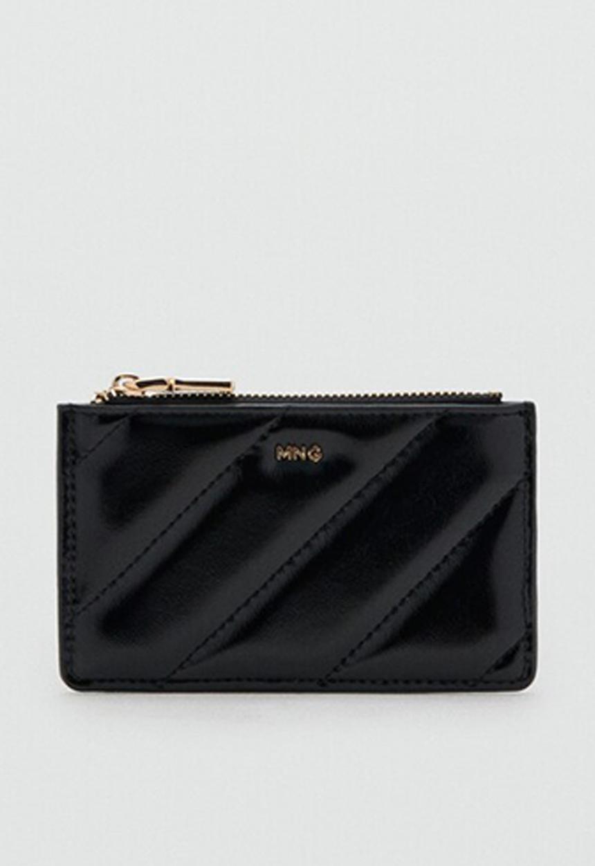MANGO - Monedero P Diagonal Purse- Black