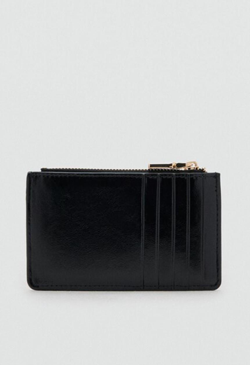 MANGO - Monedero P Diagonal Purse- Black