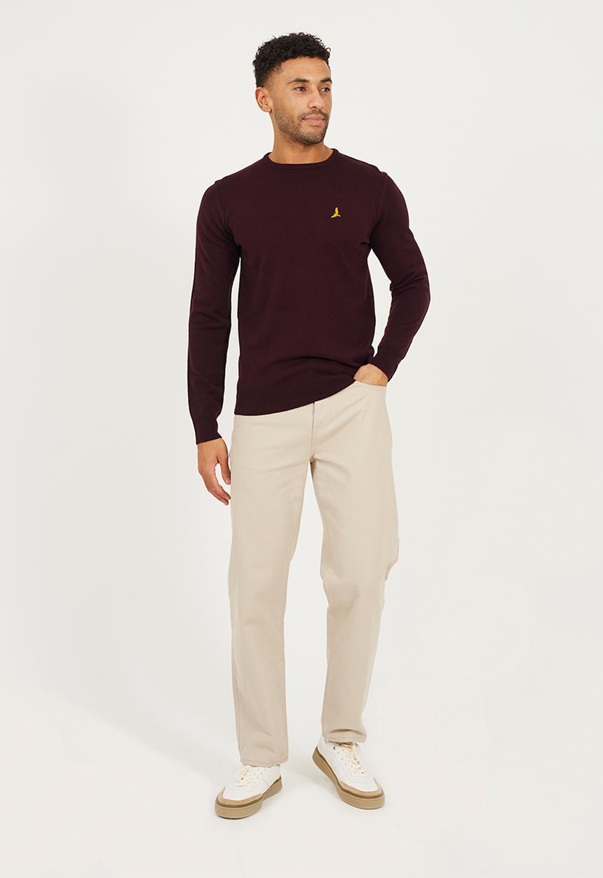 Brave Soul - Crew Neck Jumper - Oxblood