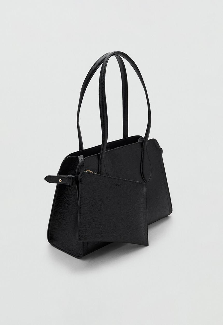 MANGO - Bolso M Gustave City Bag - Black