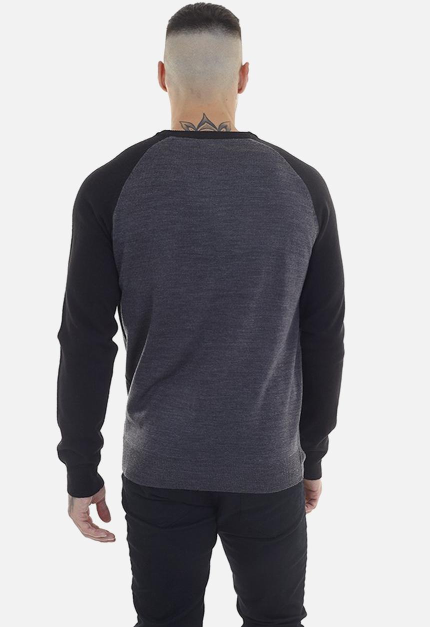 Brave Soul - Knitted - Silver Grey Marl/Midnight Navy