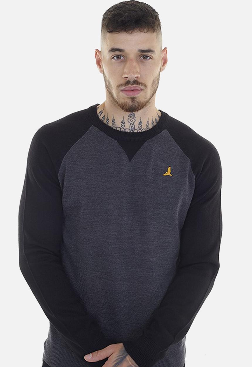 Brave Soul - Knitted - Silver Grey Marl/Midnight Navy